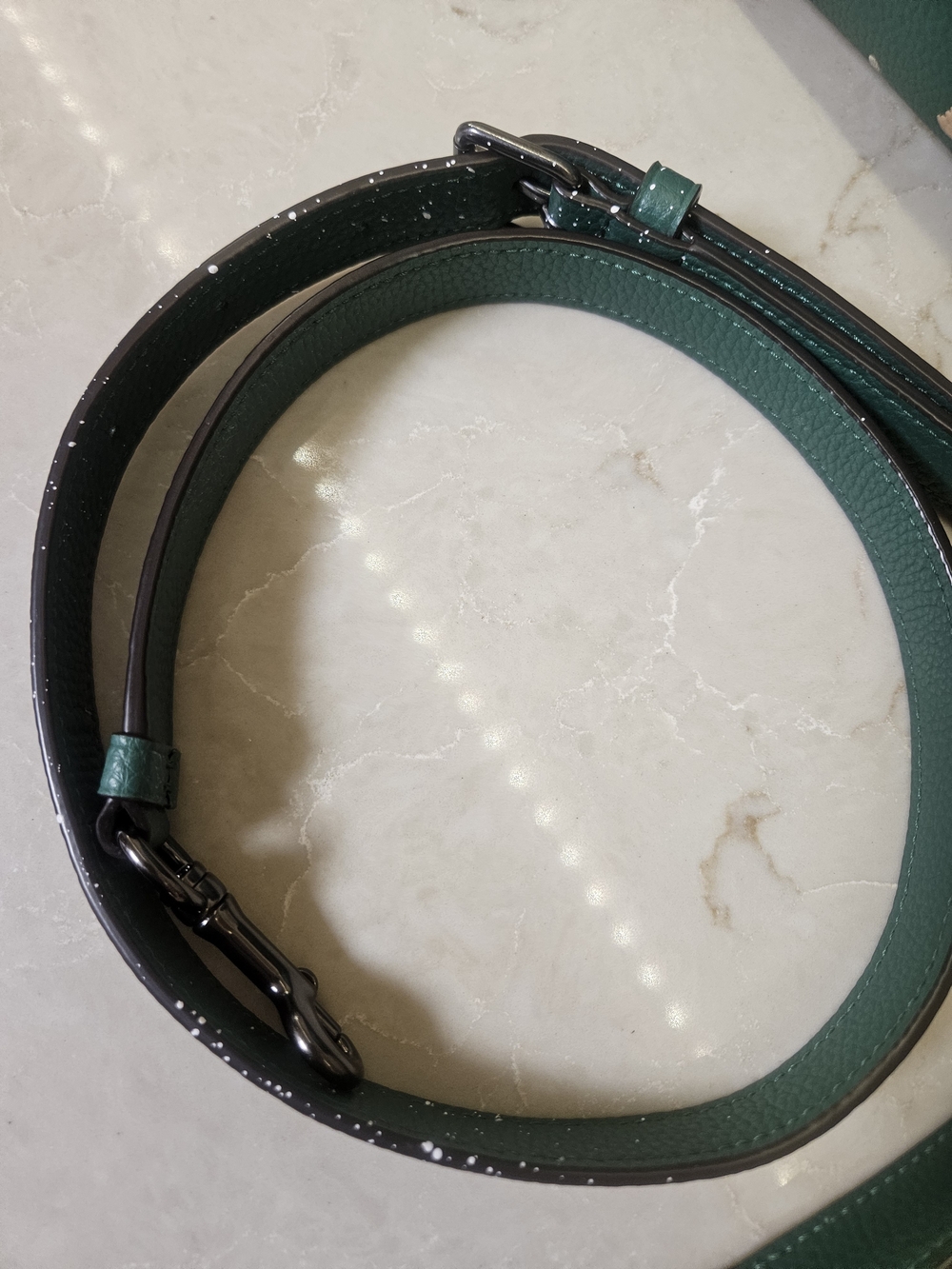 Coach Green Floral Leather Town Bucket - Picture 9 of 10